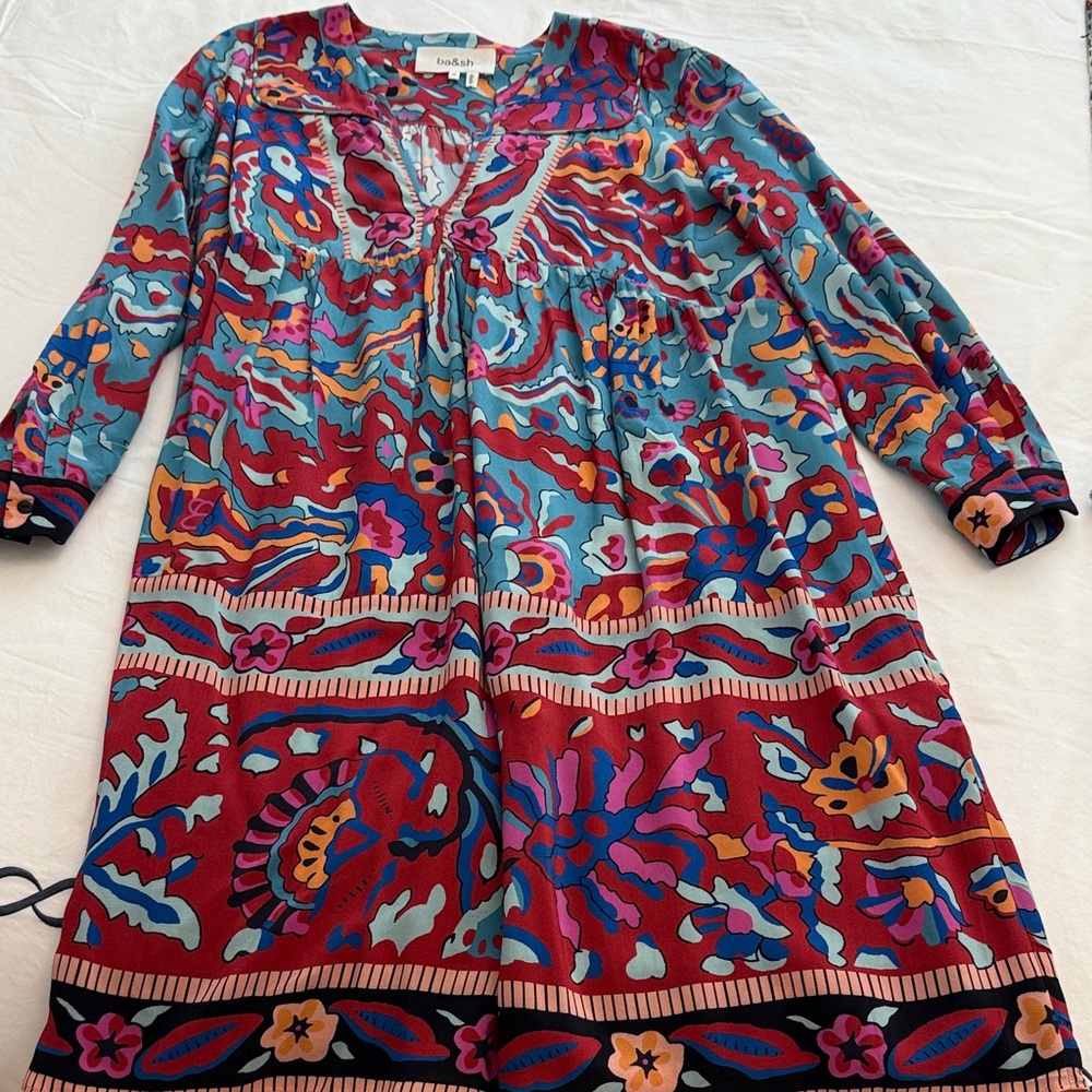 ba&sh Multicolor Floral Long Sleeve Dress